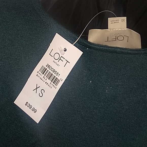 NWT Loft Green Sleeveless Tie-front Tank, Sz XS - Picture 4 of 4